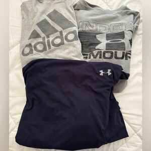Under Armour and adidas men’s tshirt